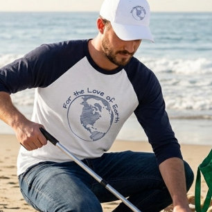 Camiseta Presente Azul do Dia da Terra Minimal Eco Pelo Amo