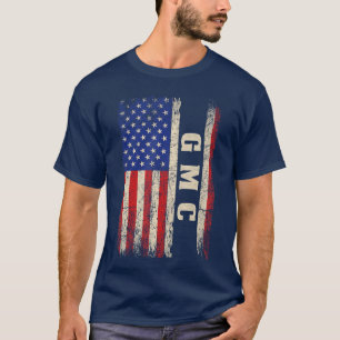 Camiseta Presente Bandeira Americana Sobrenome GMC Nome GMC