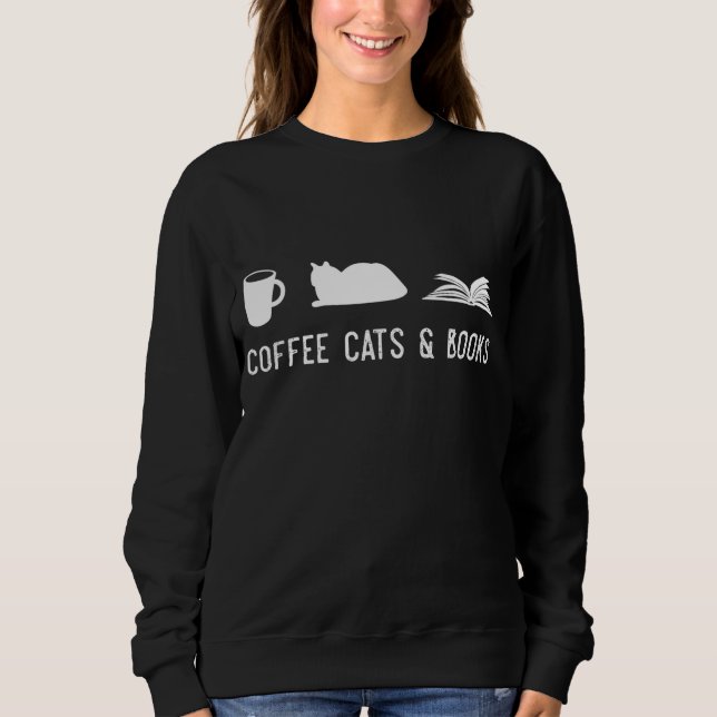 Camiseta Presente Bibliotecário do Coffee Cat Book (Frente)