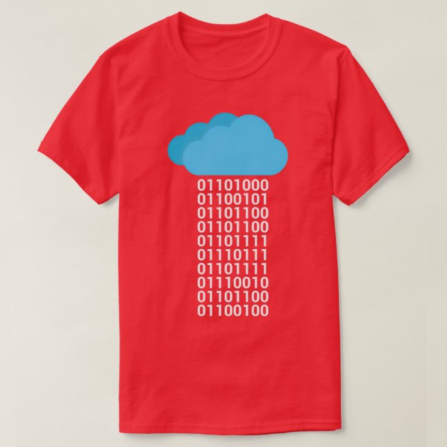 Camiseta Presente Binário de Ciência da Computação (Frente do Design)