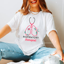 Camiseta Presente bonito para terapeutas respiratórias e RT