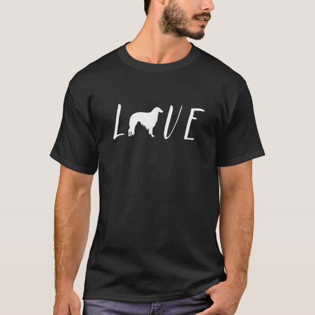 Camiseta Presente Borzoi para Donos de Cães Homens Mulheres (Frente)