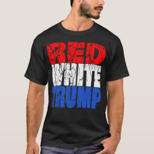 Camiseta Presente branco vermelho de bandeira da América do