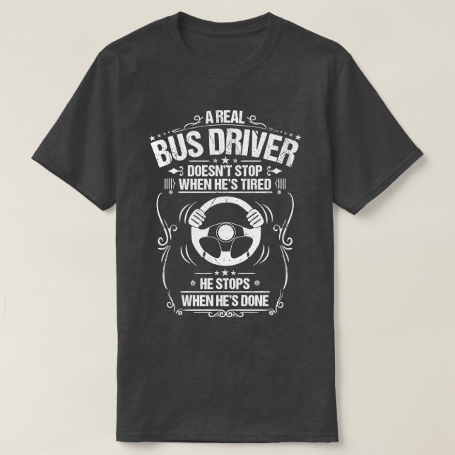Camiseta Presente Busman De Driver De Barramento De Barrame (Frente do Design)