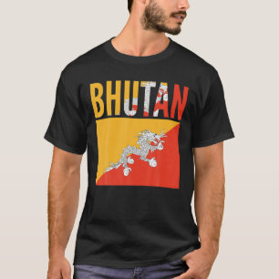 Camiseta Presente butanês - Bandeira do país do Butão