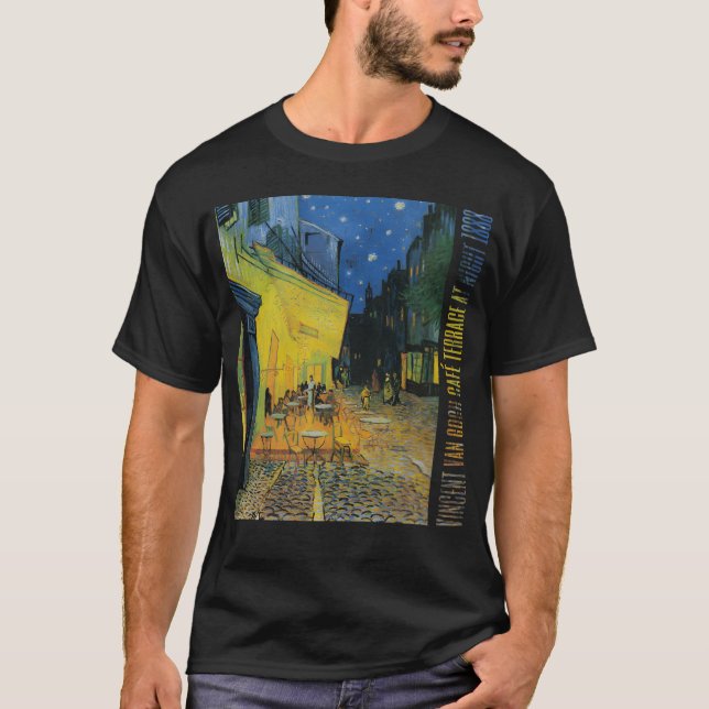 Camiseta Presente Cafeerrace à Noite 1888 (Frente)