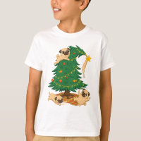 Presente Caótico da Árvore de Natal com Pug Engraç