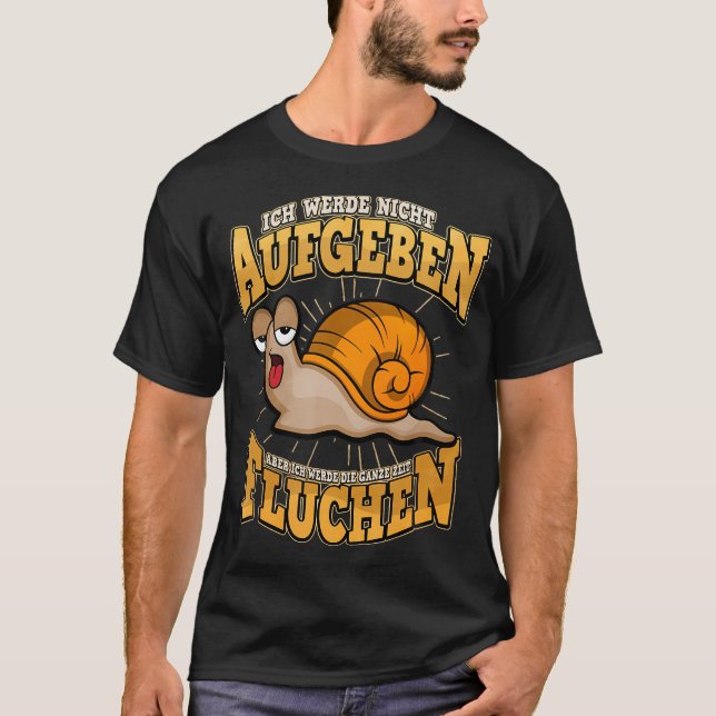 Camiseta Presente Caracol Engraçado para Caminhada e Corrid (Frente)