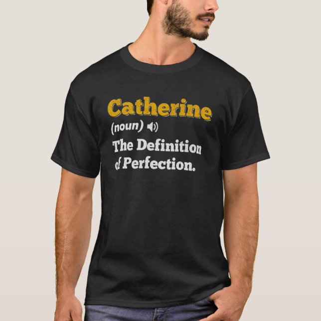 Camiseta Presente Catherine Nome Personalizado Aniversário  (Frente)