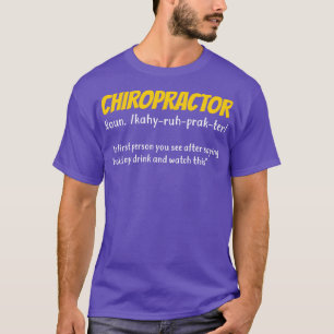 Camiseta Presente Chiropractor Chiropractic engraçado