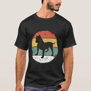 Camiseta Presente Circular Retro para Dono de Pitbull Amant