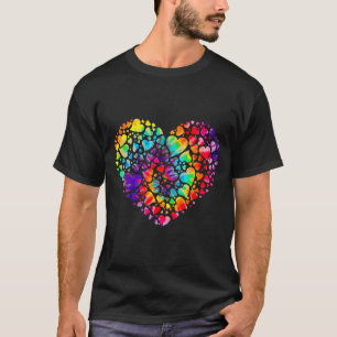 Camiseta Presente Colorido de Dia dos Namorados com Tye Dye