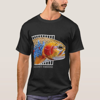 Camiseta Presente Colorido de Pesca de Truta Salmoneira