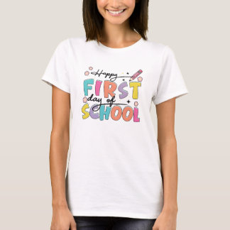 Camiseta Presente Colorido para o Primeiro Dia de Aula Volt