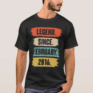 Camiseta Presente com 6 anos - Legenda desde fevereiro de 2