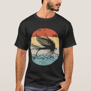 Camiseta Presente com Visual Retro Vintage para Pescador de