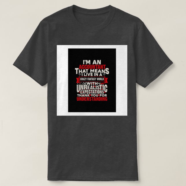 Camiseta presente contador, sou poster de contador (Frente do Design)