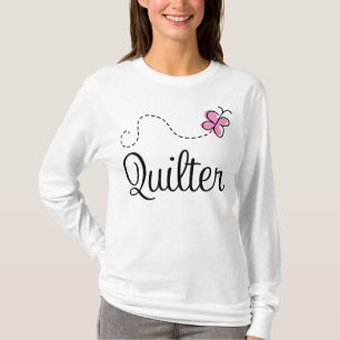 Camiseta Presente cor-de-rosa bonito de Quilter