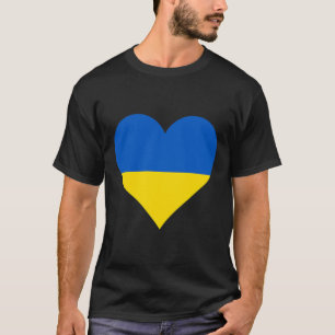 Camiseta Presente Coração da Bandeira da Ucrânia Amor Ucrân