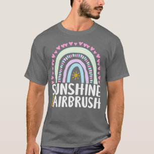 Camiseta Presente cotovelo sunshine e Airbrush para mulhere