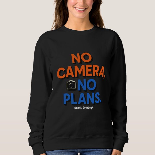 Camiseta Presente Criativo de Estilo de Vida Sem Câmera Sem (Frente)