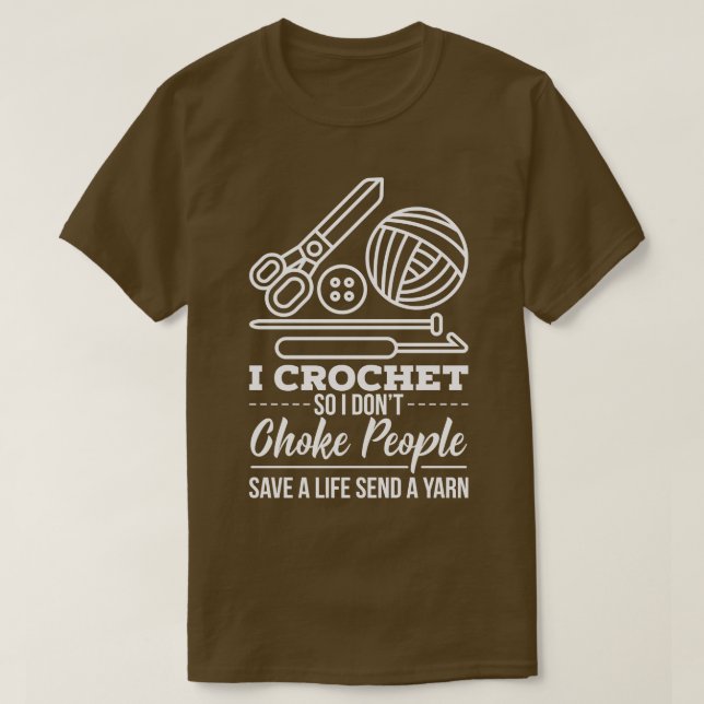 Camiseta Presente Crocheter Crocheting (Frente do Design)