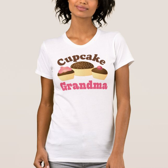 Camiseta Presente da avó do cupcake (Frente)