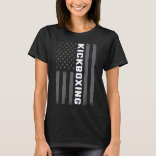 Camiseta Presente da Bandeira Americana Kickboxing Usa Arte