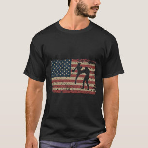 Camiseta Presente da Bandeira da América do Karatê Orgulhos
