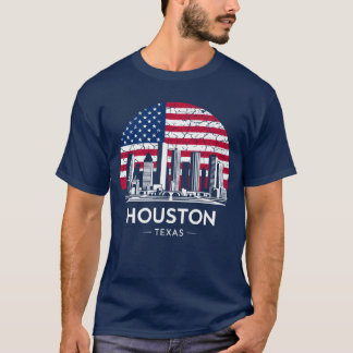 Camiseta Presente da bandeira da cidade de Houston