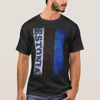 Camiseta Presente da Bandeira da Estônia Mulheres Homens Cr