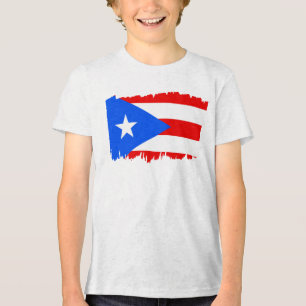 Camiseta Presente da Bandeira de Porto Rico Fã de Futebol E