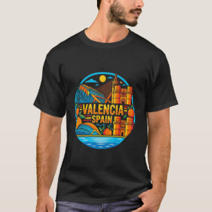 Camiseta Presente da cidade de Valência Espanha Viagem