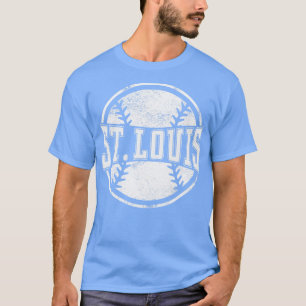 Camiseta Presente da Equipe de Baseball Louis Rua da Vintag