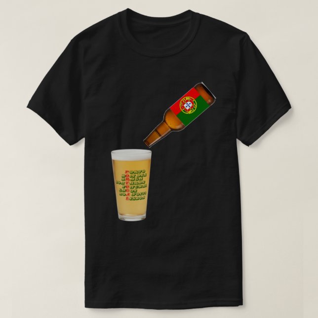 Camiseta Presente da Equipe de Bebendos portuguesa para pai (Frente do Design)
