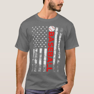 Camiseta Presente da Equipe de Beisebol da Bandeira America
