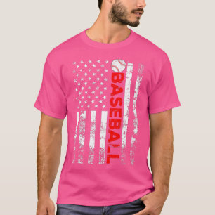 Camiseta Presente da Equipe de Beisebol da Bandeira America