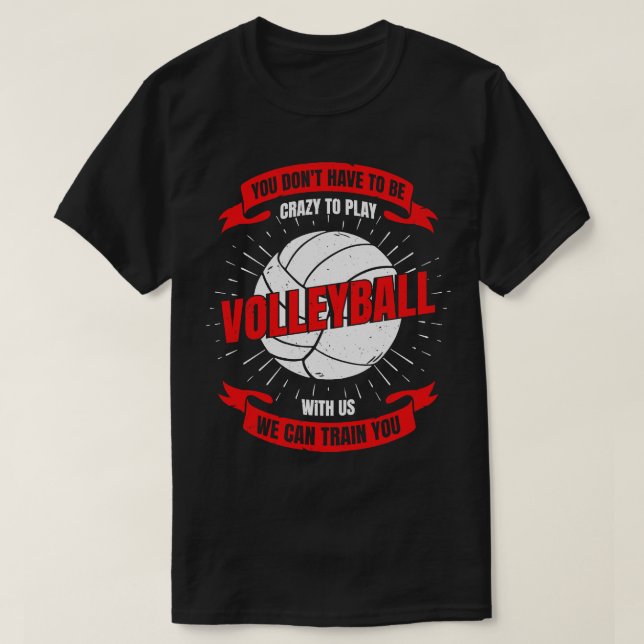 Camiseta Presente da Equipe de Voleibol Engraçado (Frente do Design)