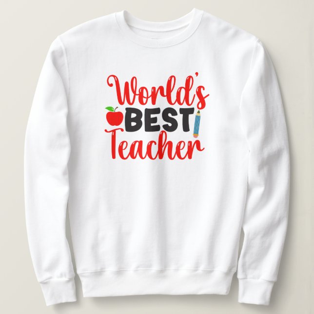Camiseta Presente da Escola de Maçã do Melhor Professor do  (Frente do Design)