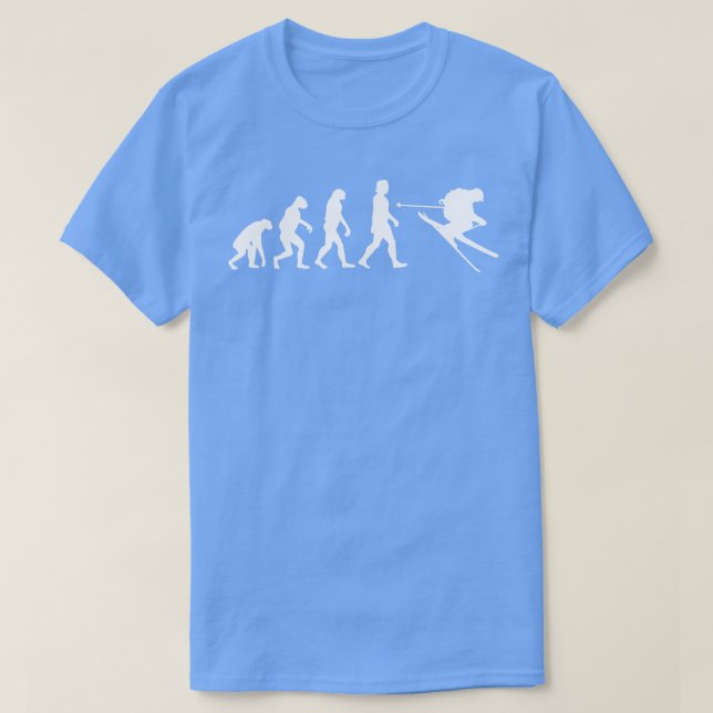 Camiseta Presente da Evolução do Esqui (Frente do Design)
