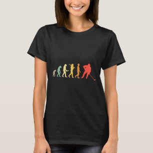 Camiseta Presente da Evolução do Hóquei no Gelo Retro para