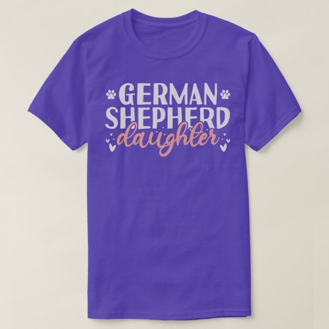Camiseta Presente da filha do german shepherd (Frente do Design)