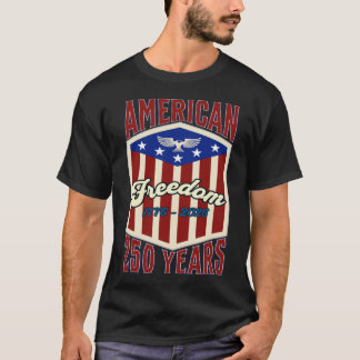Camiseta Presente da Liberdade Americana 250 Anos Vintage 1