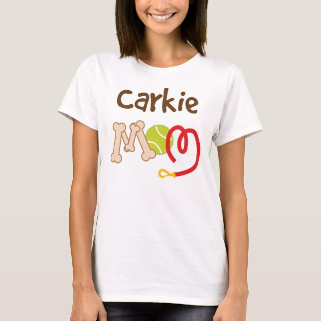 Camiseta Presente da mamã da raça do cão de Carkie (Frente)