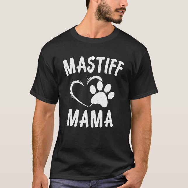 Camiseta Presente da Mamãe do Mastim Inglês Roupas para Ama (Frente)