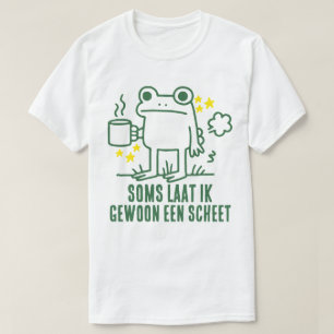 Camiseta Presente da Rã Engraçada que Puxa Fartos de Café