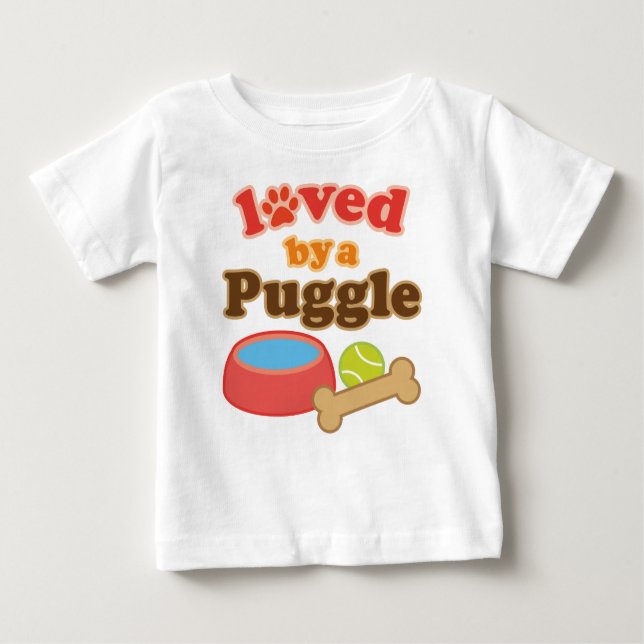 Camiseta Presente da raça do cão de Puggle (Frente)