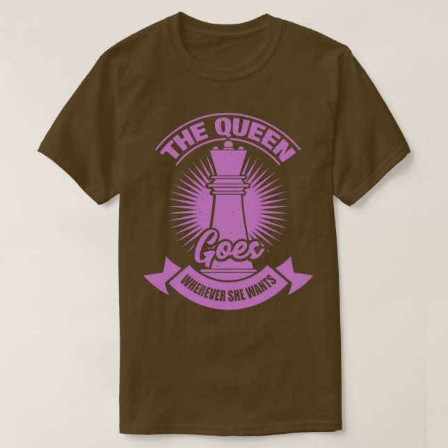 Camiseta Presente da rainha do xadrez (Frente do Design)
