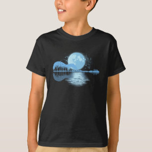 Camiseta Presente da reflexão da guitarra