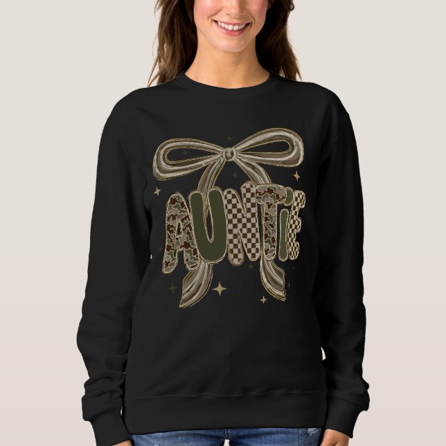 Camiseta Presente da Tia Camo para Anúncio de Novo Bebê da  (Frente)